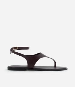 Rasteira de Dedo em Couro com Tira Ajustável