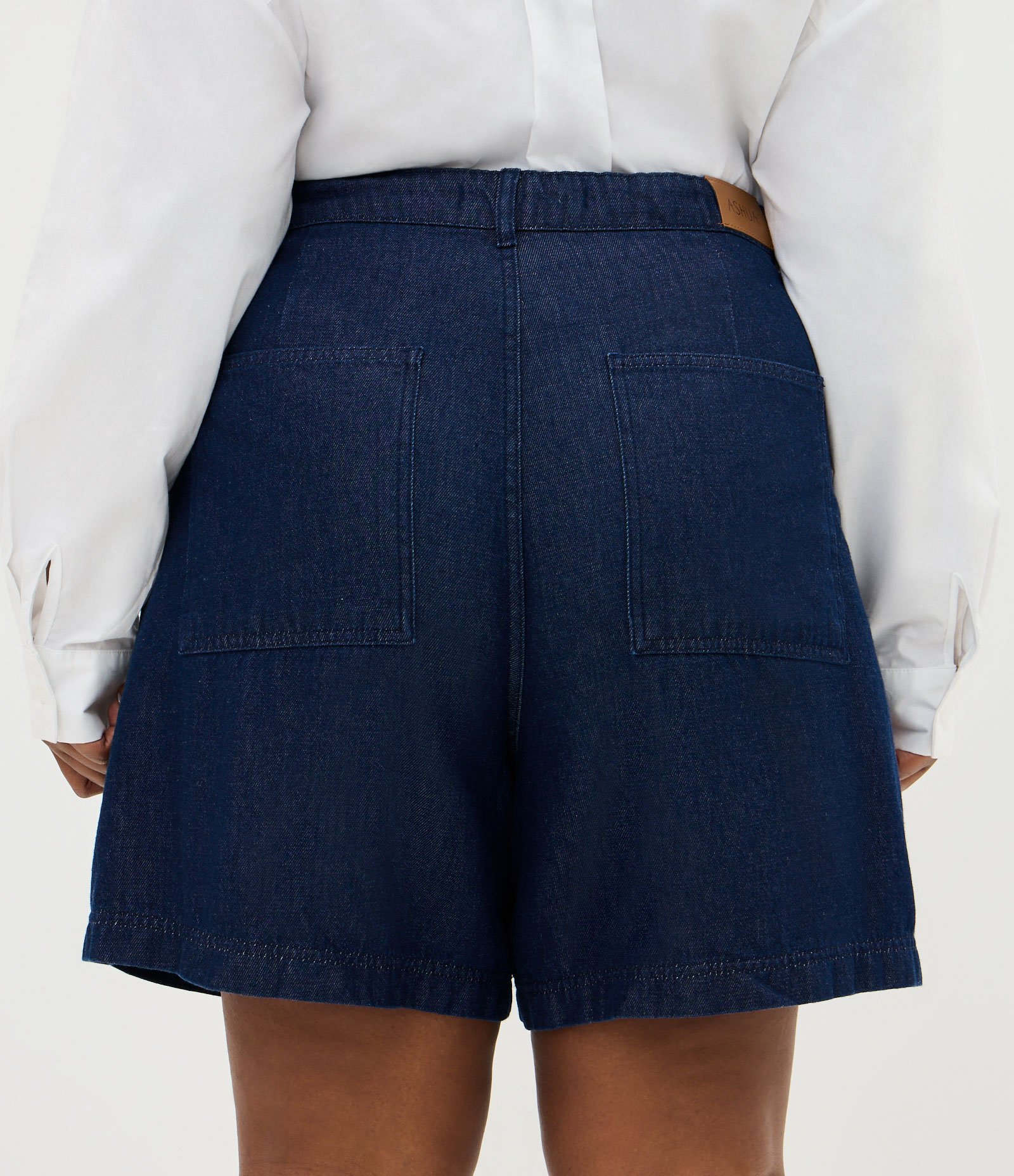 Bermuda Jeans Raw de Alfaiataria Curve & Plus Size Azul 4