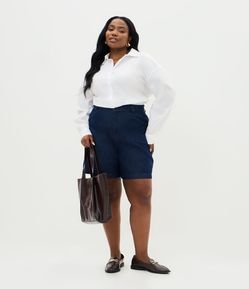 Bermuda Jeans Raw de Alfaiataria Curve & Plus Size