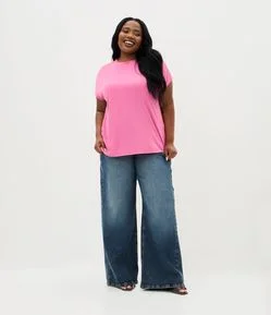 Calça Jeans Wide Lisa com Elastano Curve & Plus Size