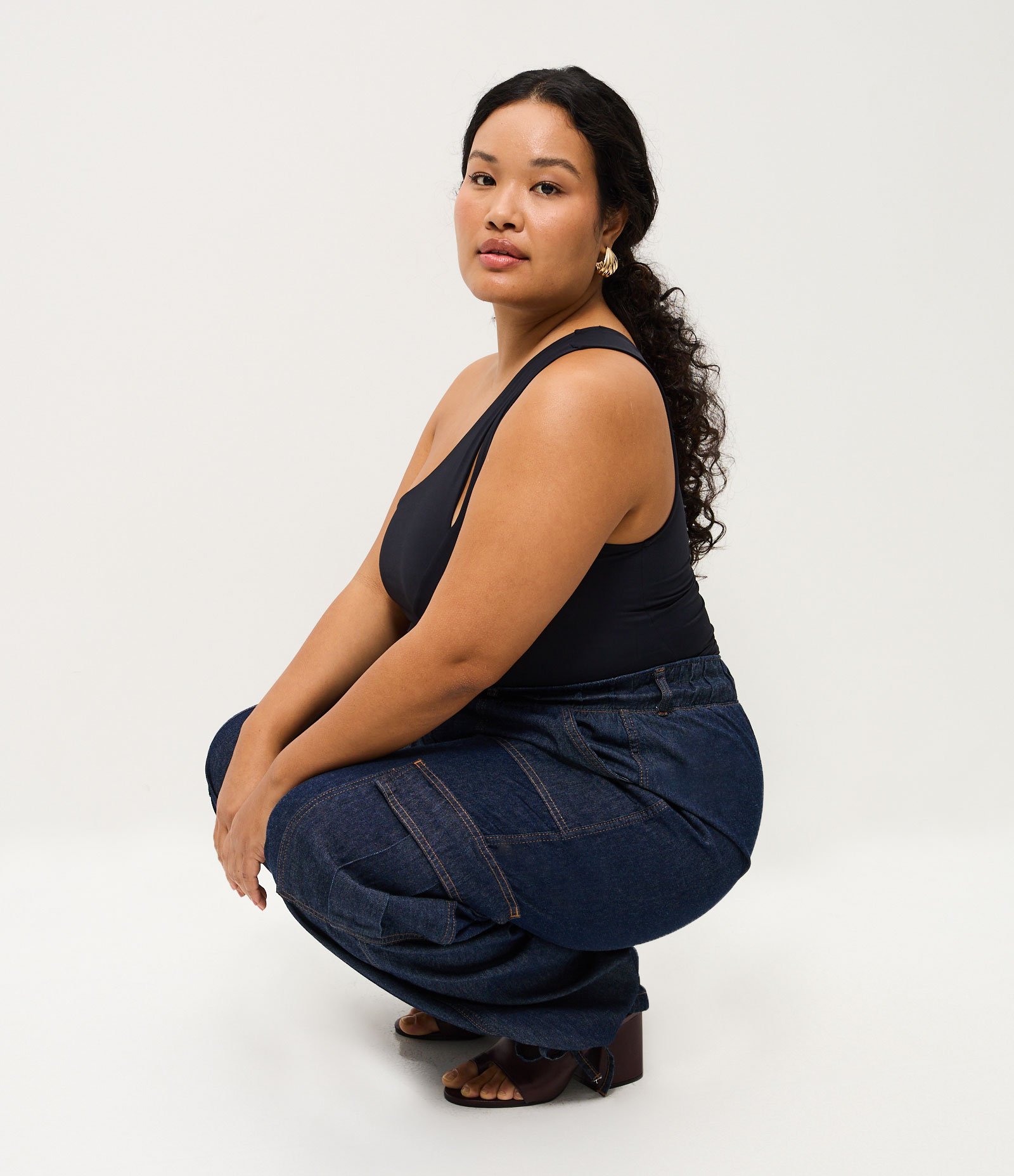 Calça Jeans Pantalona com Ajuste na Barra Curve & Plus Size Azul 3