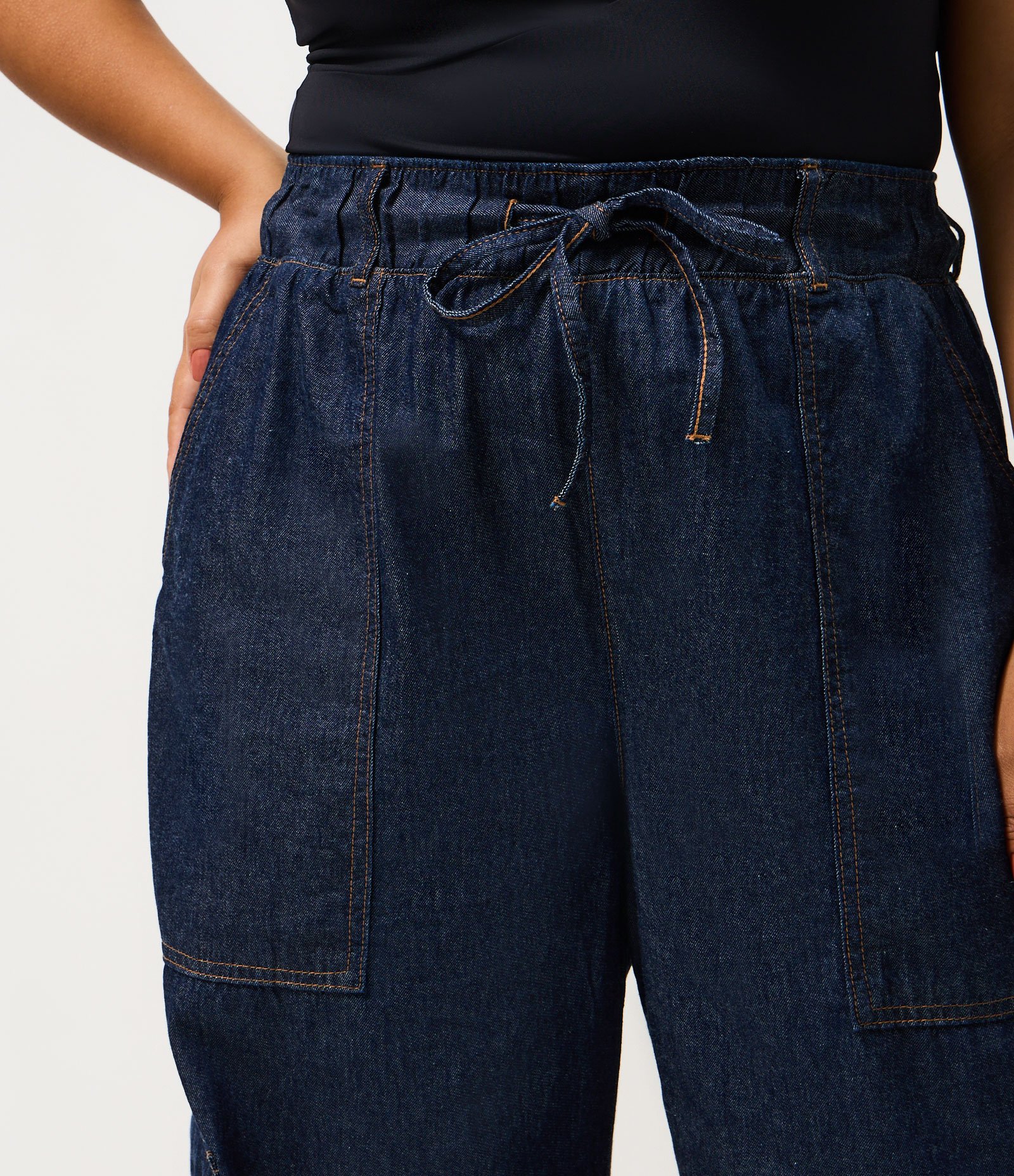 Calça Jeans Pantalona com Ajuste na Barra Curve & Plus Size Azul 4