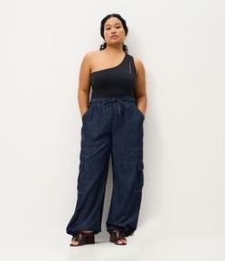 Calça Jeans Aladim com Bolso Cargo Curve & Plus Size