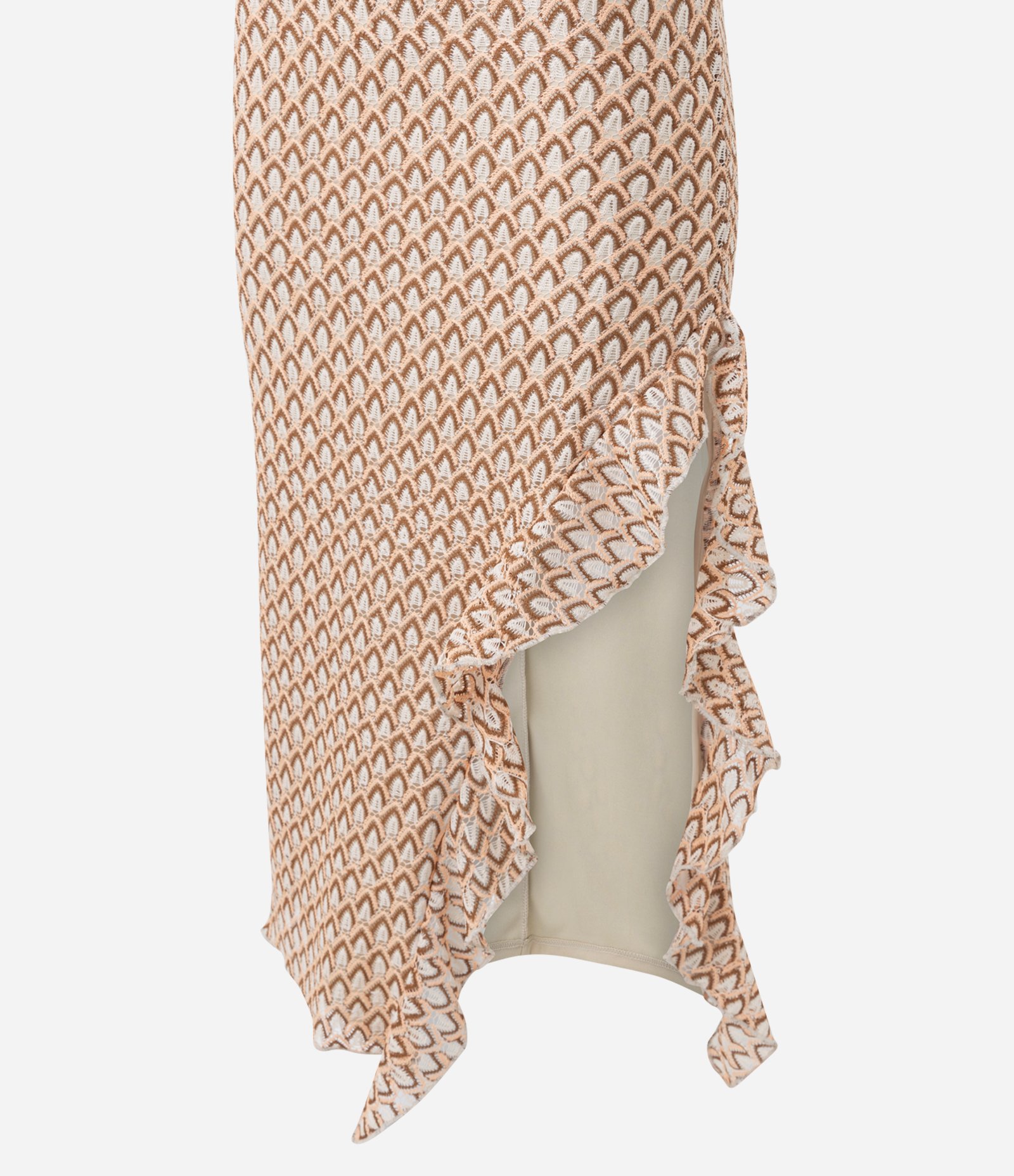 Vestido Longo Texturizado de Alcinha com Fenda Lateral Laranja 6