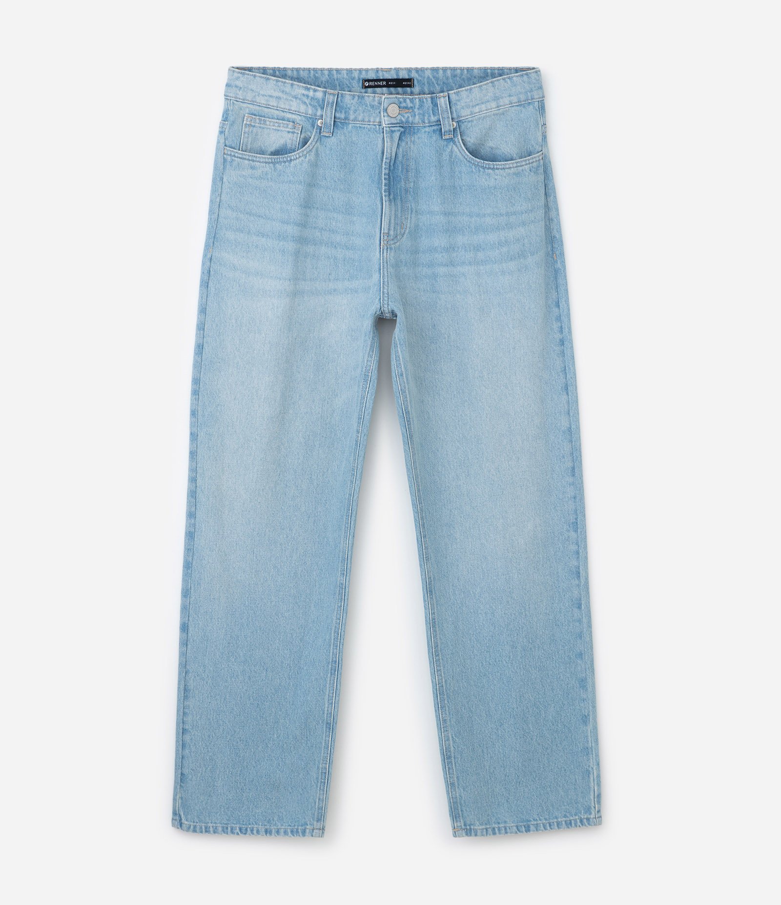 Calça  em Jeans Reta Vintage Azul 1