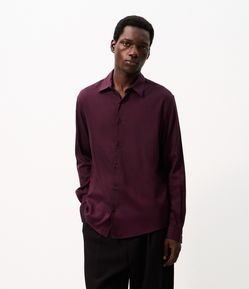 Camisa Regular Tecnológica em Sarja Elástica