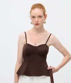 Blusa Ponto Roma com Caixa de Busto Marcada