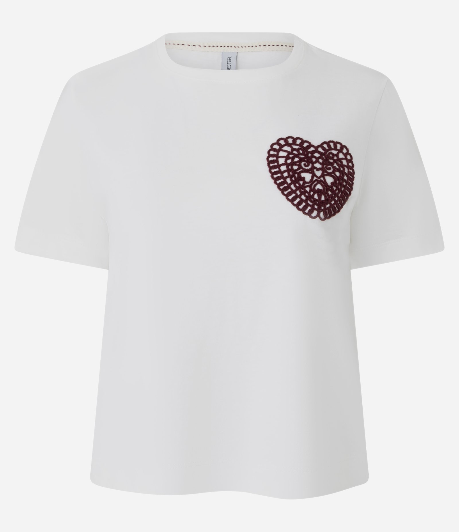 Blusa em Algodão com Bordado de Coração Branco 4