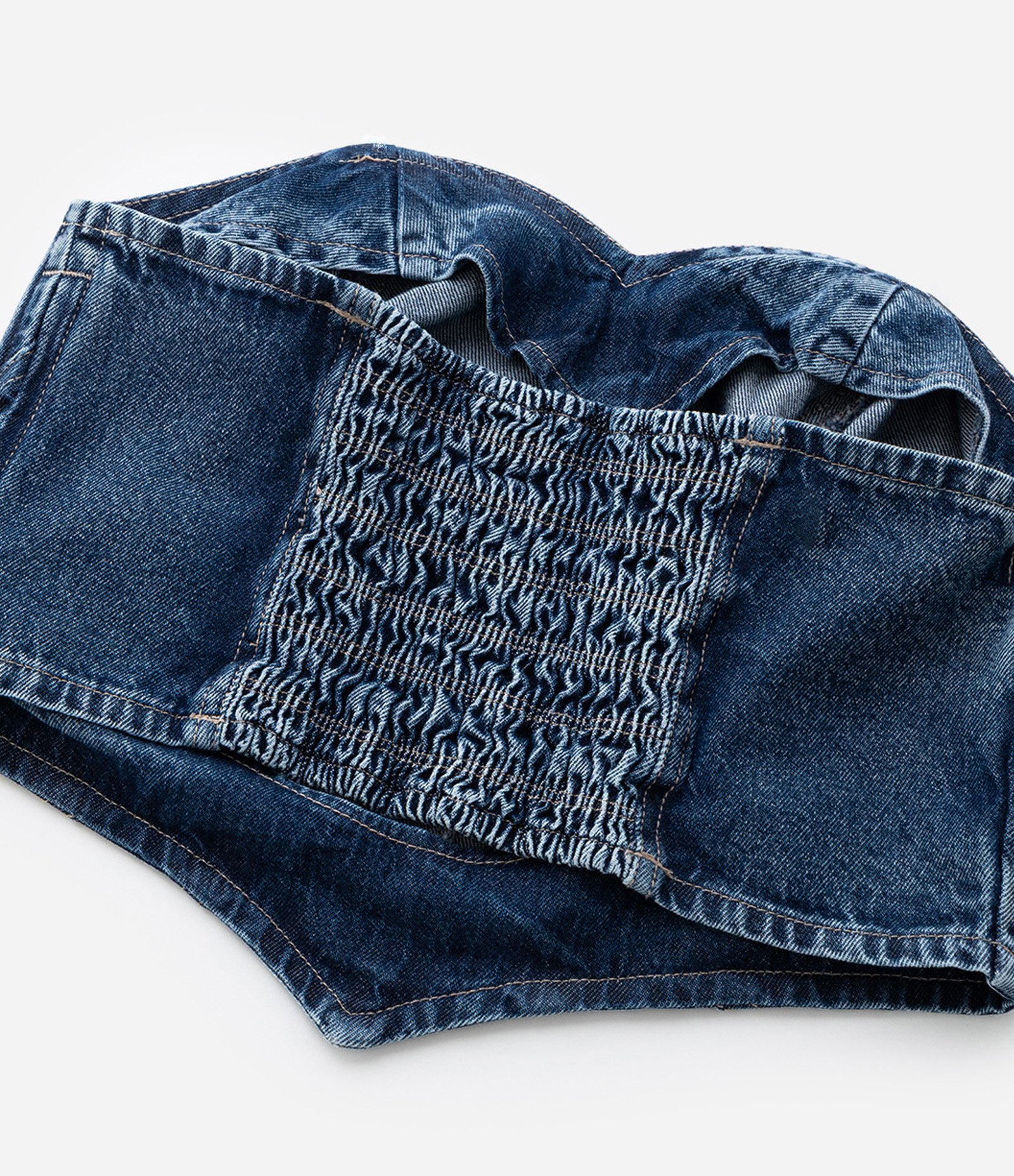 Top Jeans Tomara que Caia com Brilhos Curve & Plus Size Azul 5