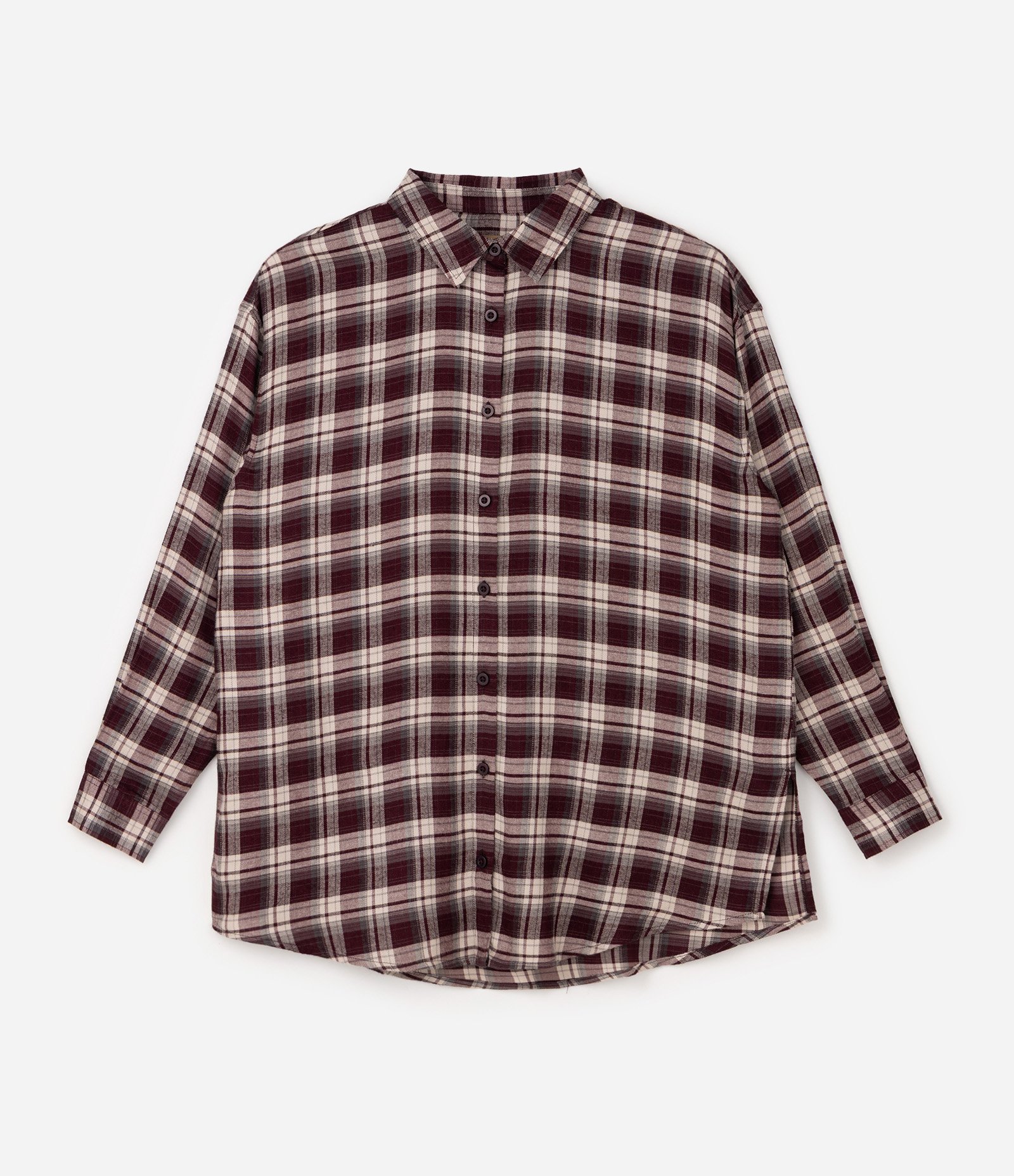 Camisa Xadrez Fio Tinto Manga Longa Curve & Plus Size Marrom 5