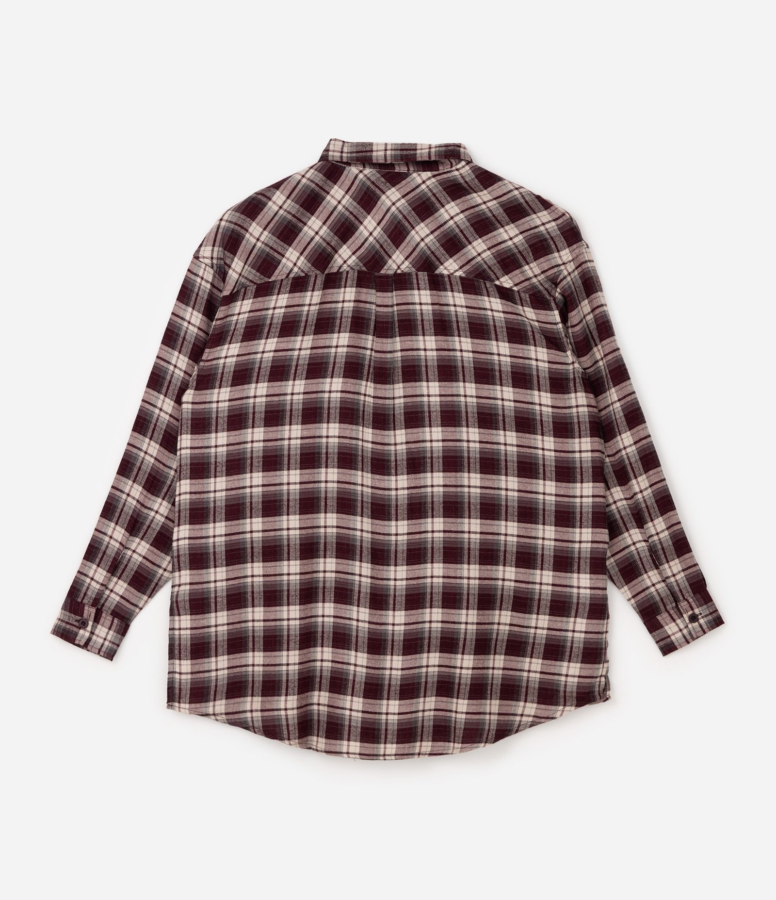 Camisa Xadrez Fio Tinto Manga Longa Curve & Plus Size Marrom 6