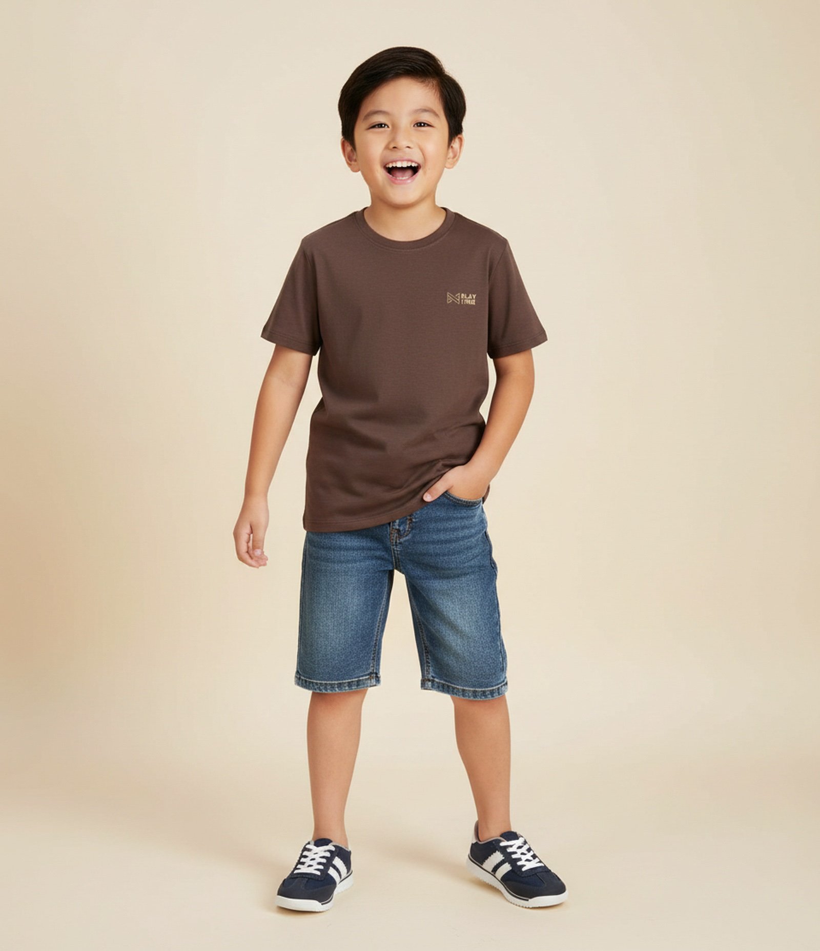 Camiseta Infantil com Tecnologia Dry e Estampa Lettering – Tam 5 a 14 Anos Marrom 1