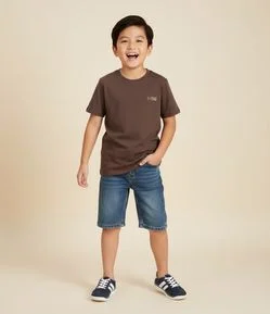 Camiseta Infantil com Tecnologia Dry e Estampa Lettering – Tam 5 a 14 Anos