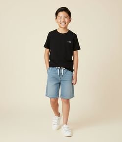 Camiseta Infantil com Tecnologia Dry e Estampa Lettering – Tam 5 a 14 Anos