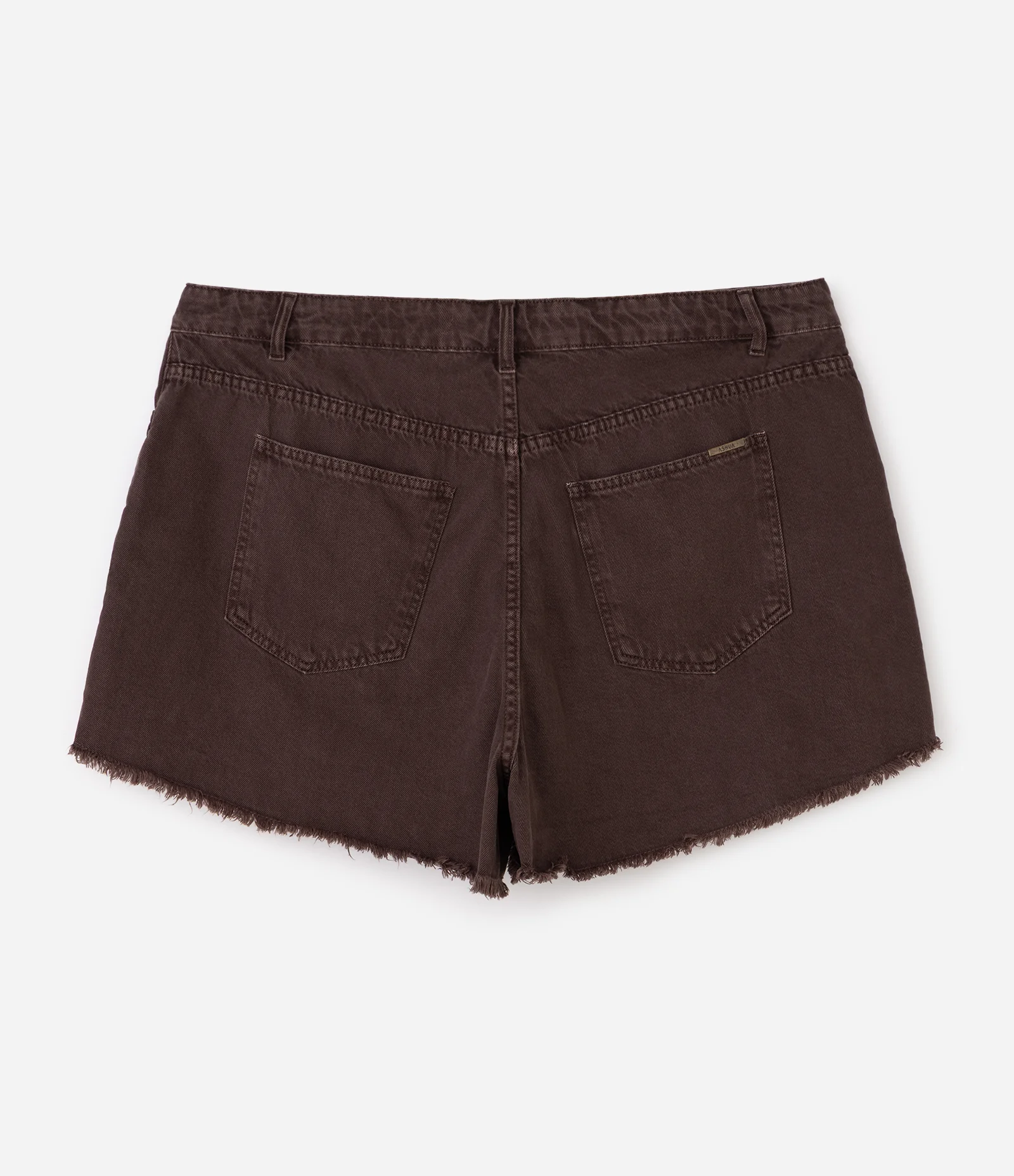 Short Saia em Sarja com Barra a Fio Curve & Plus Size Marrom 2