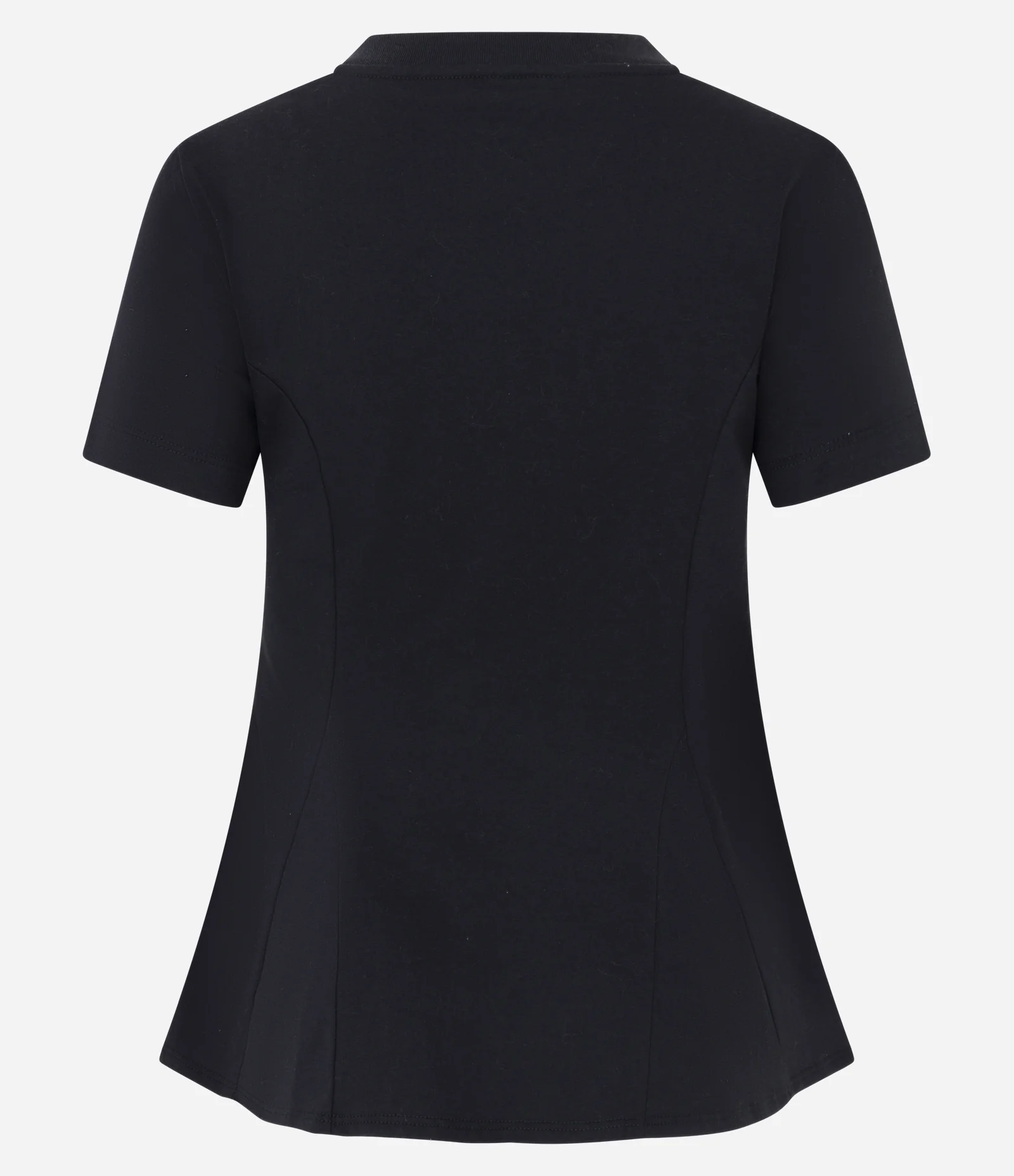 Blusa Manga Curta com Barra Ampla Preto 2