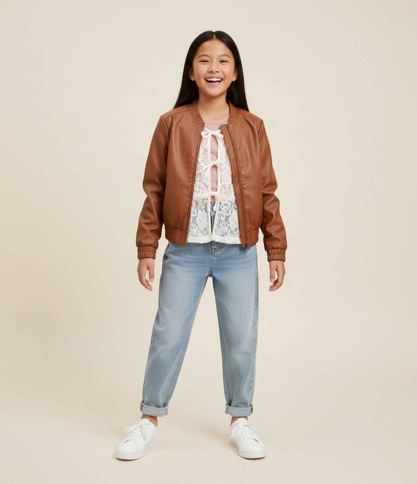 Calça Balloon Infantil em Jeans – Tam 5 a 16 Anos Azul Claro 1