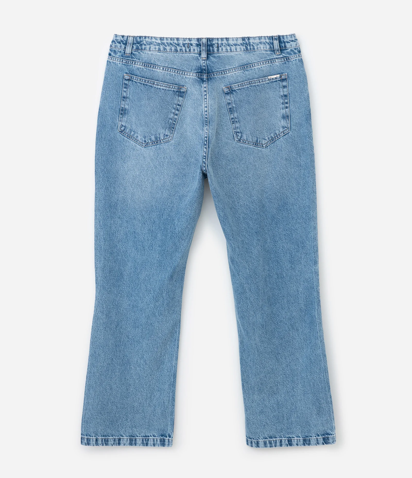 Calça Jeans Reta com Brilho Incolor Curve & Plus Size Azul 2