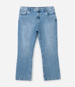 Calça Jeans Reta com Brilho Incolor Curve & Plus Size