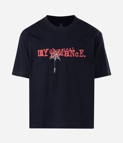 Camiseta Boxy em Algodão com Estampa My Chemical Romance