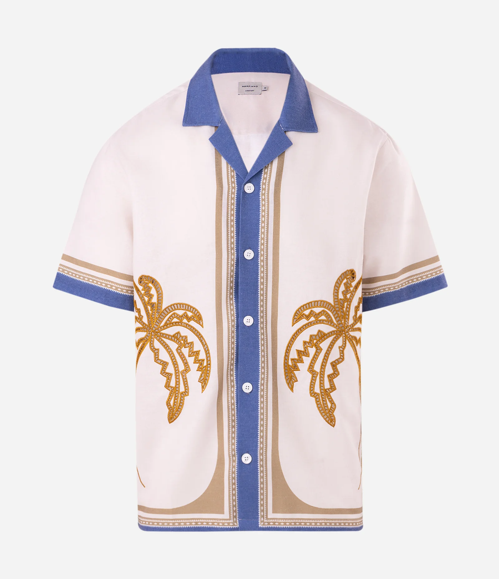 Camisa Boxy Bordado Coqueiro Manga Curta Off White 5