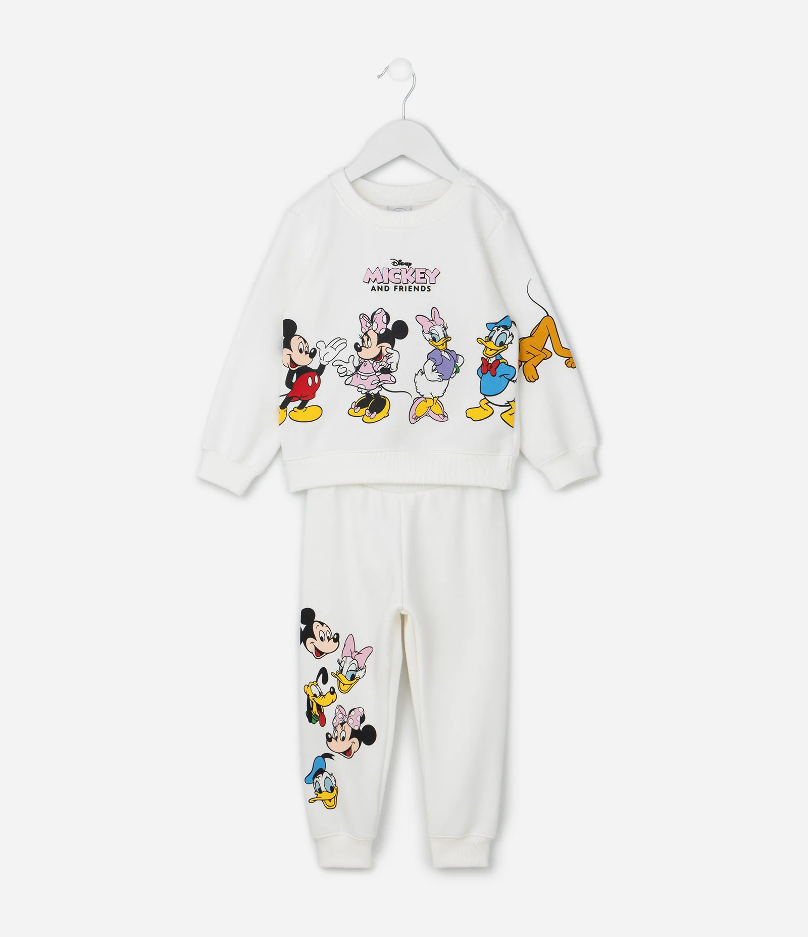 Conjunto Infantil Moletom Minnie e Amigos - Tam 1 a 6 Anos Branco 1