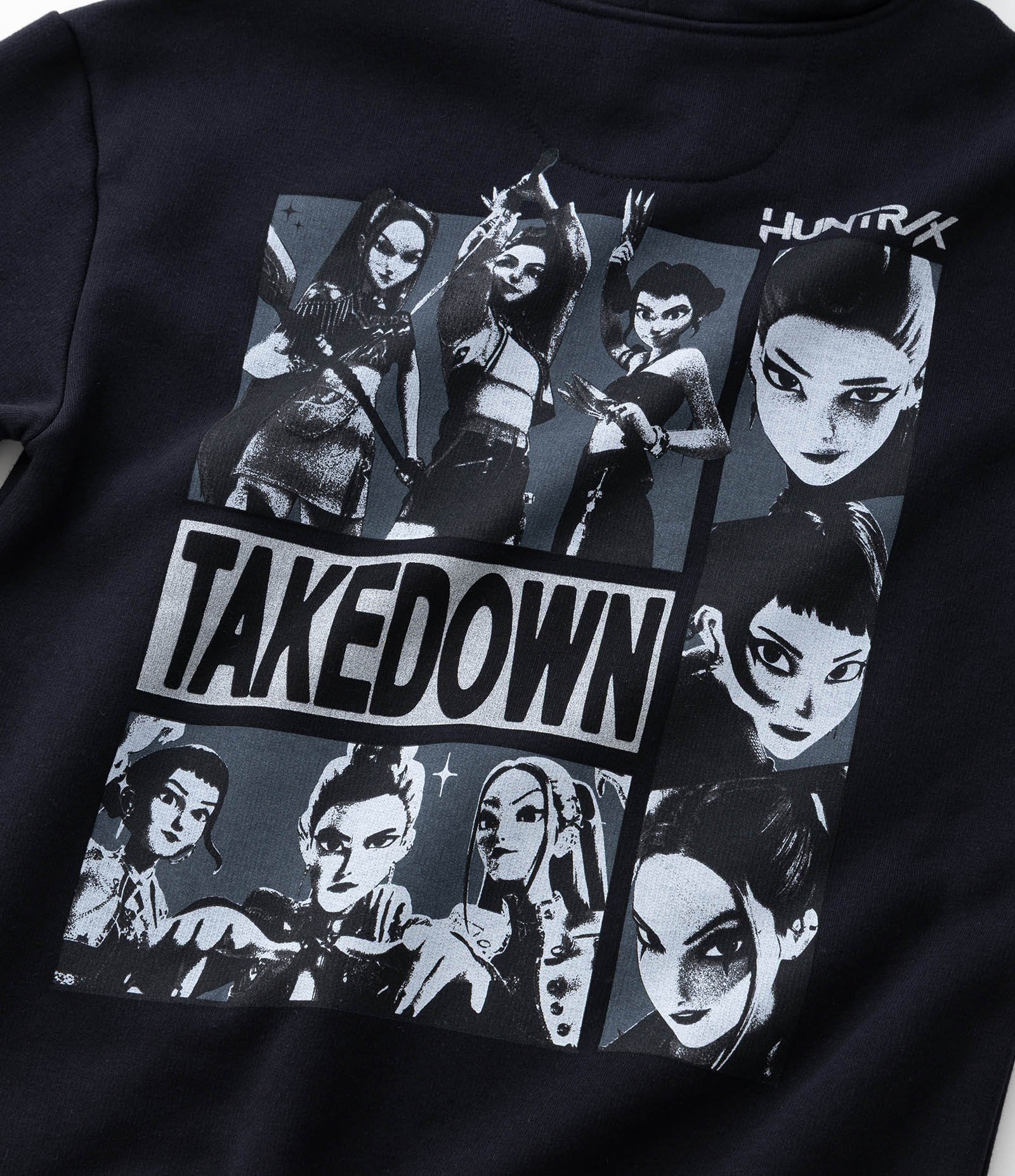 Casaco Infantil Oversized com Capuz e Estampa Huntrix – Tam 7 a 16 Anos Preto 7