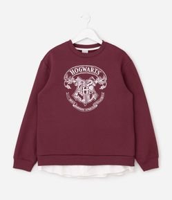 Casaco Infantil Moletom Harry Potter - Tam 5 a 16 Anos