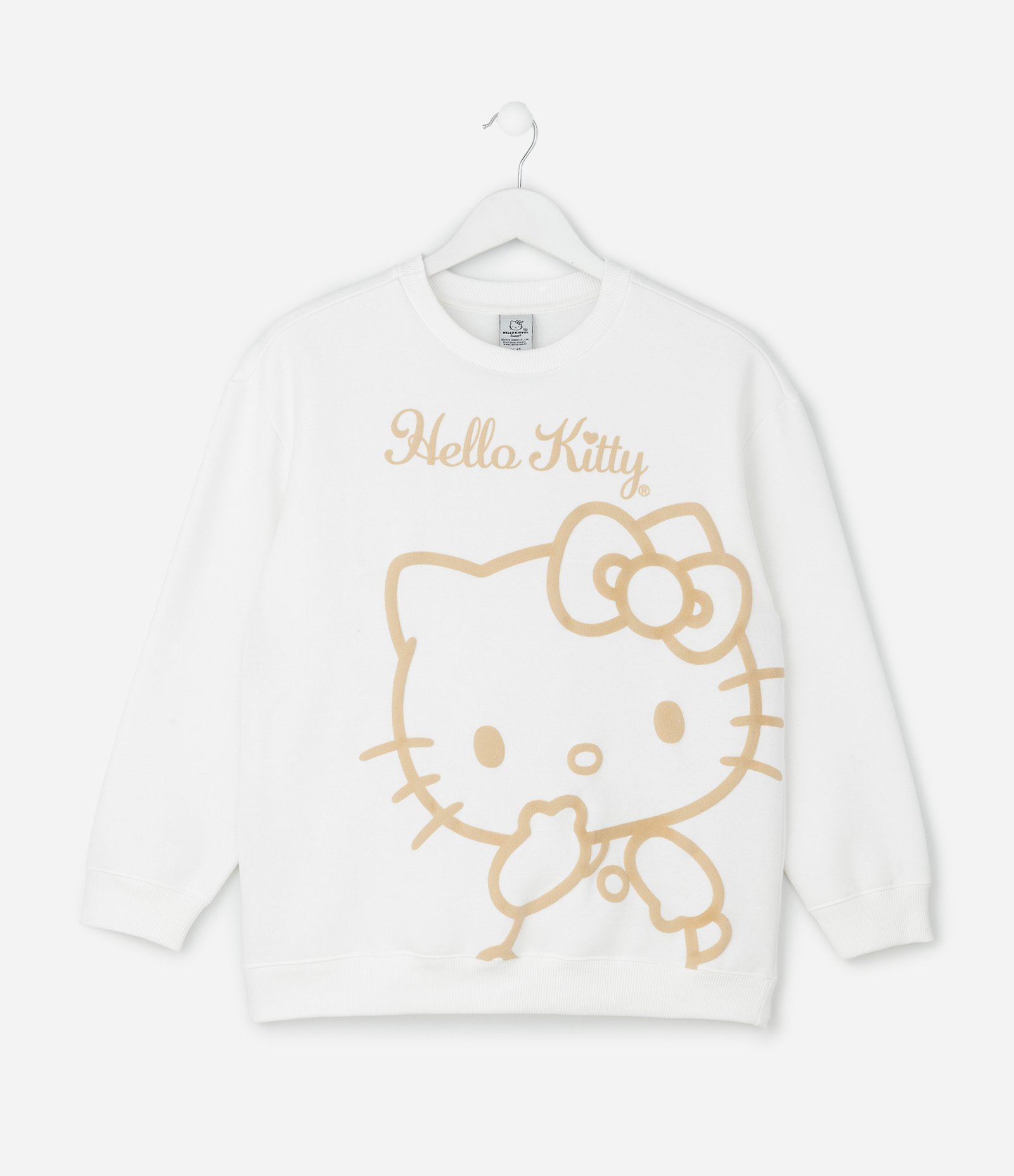 Casaco Infantil Oversized com Estampa Hello Kitty – Tam 4 a 14 Anos Branco 1