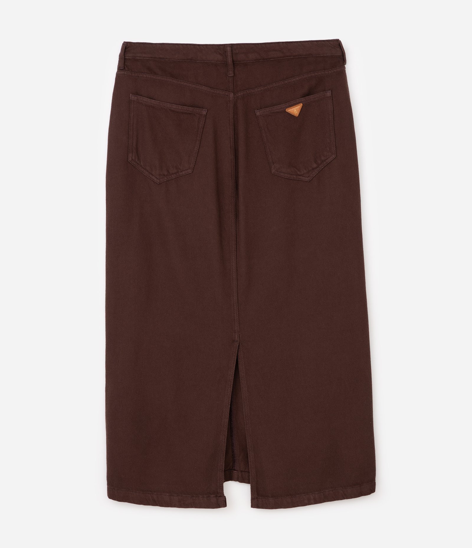 Saia Midi Cotelê com Fenda Curve & Plus Size Marrom 2