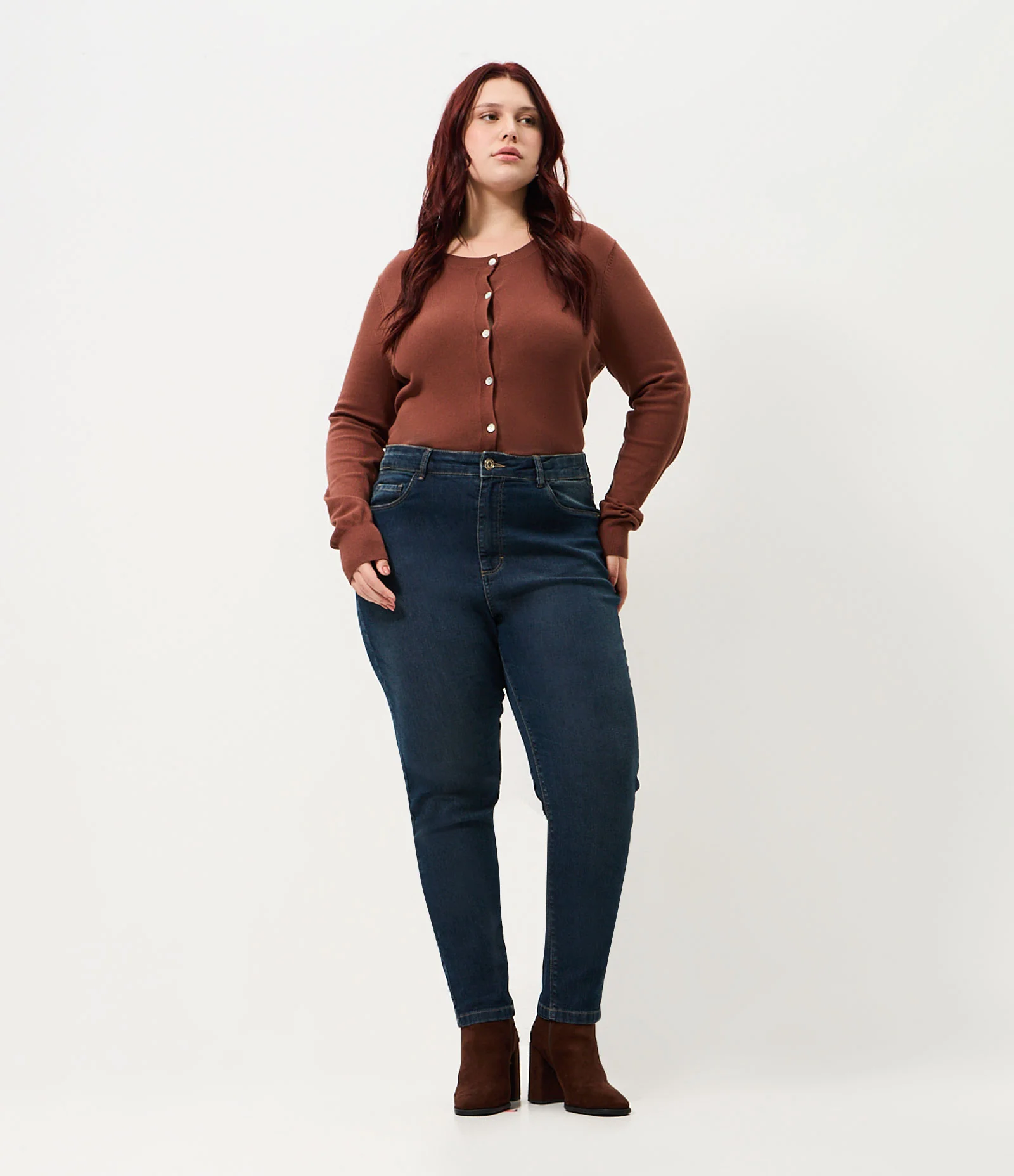 Calça Jeans Skinny Lisa Jeans Escuro Curve & Plus Size Azul 1