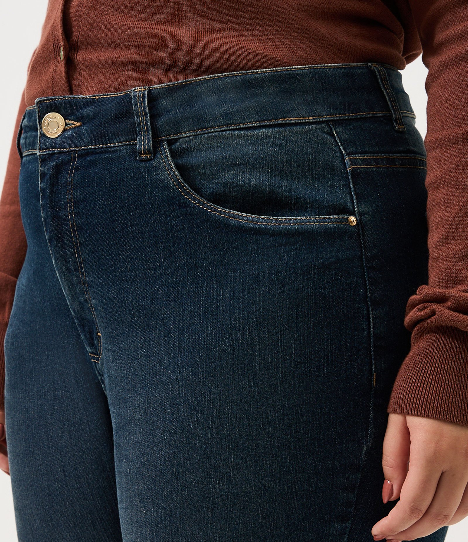 Calça Jeans Skinny Lisa Jeans Escuro Curve & Plus Size Azul 2