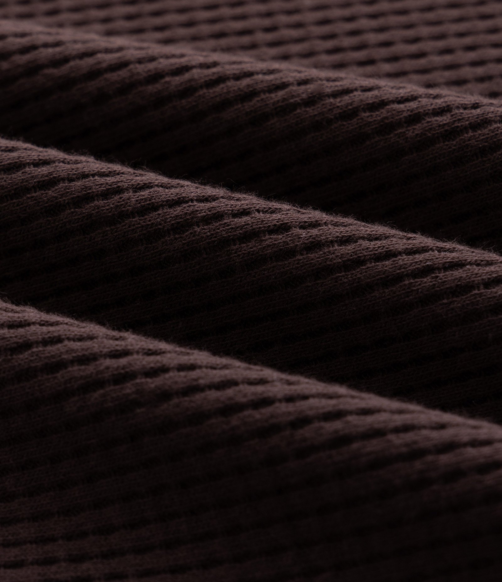 Blusão em Meia Malha com Textura Waffle Marrom 3