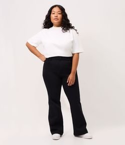 Calça Sarja Reta Preta Curve & Plus Size