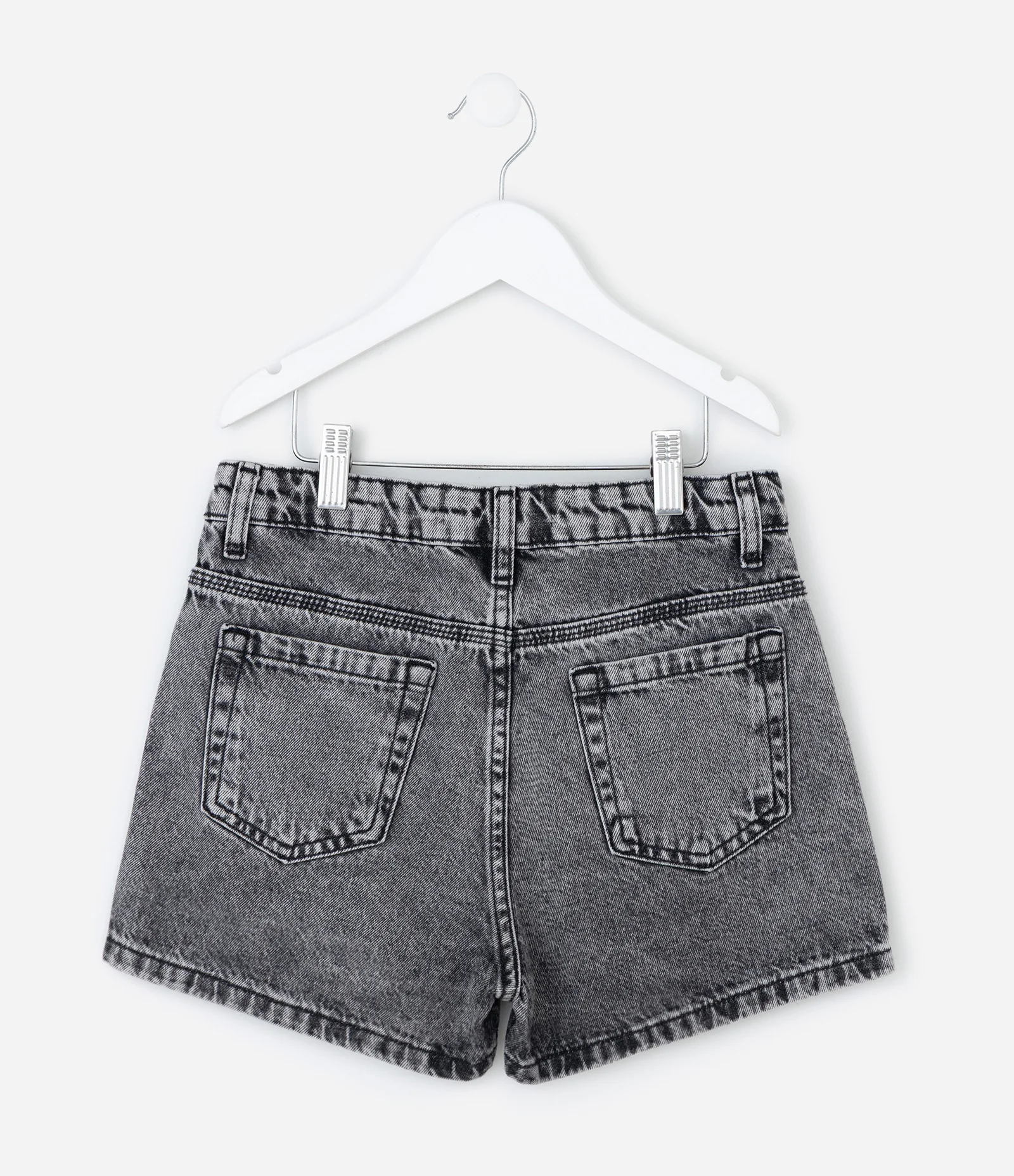 Short Jeans Infantil com Strass - Tam 5 a 14 Anos Preto 2