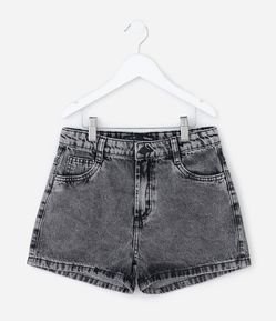 Short Jeans Infantil com Strass - Tam 5 a 14 Anos