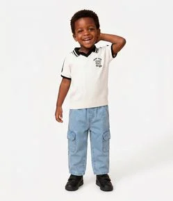Calça Infantil em Jeans com Bolsos Cargo – Tam 1 a 5/6 Anos
