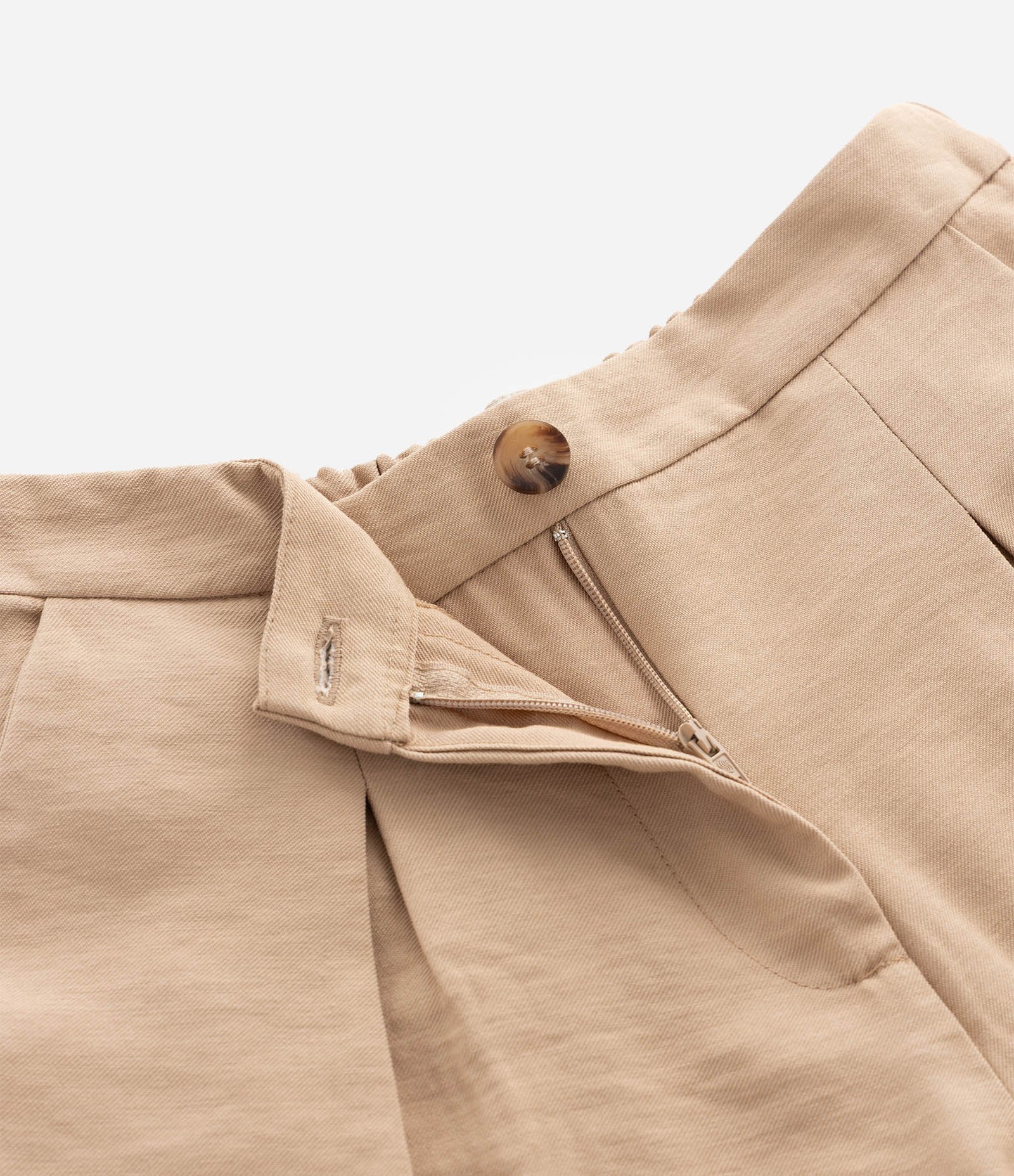 Calça Infantil Wide Leg de Alfaiataria – Tam 5 a 14 Anos Bege 5