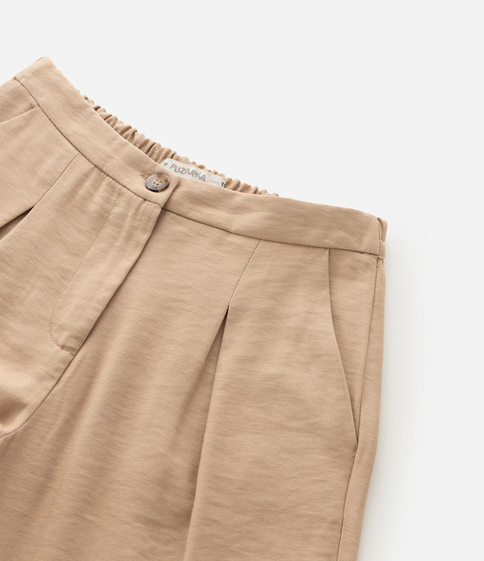 Calça Infantil Wide Leg de Alfaiataria – Tam 5 a 14 Anos Bege 6