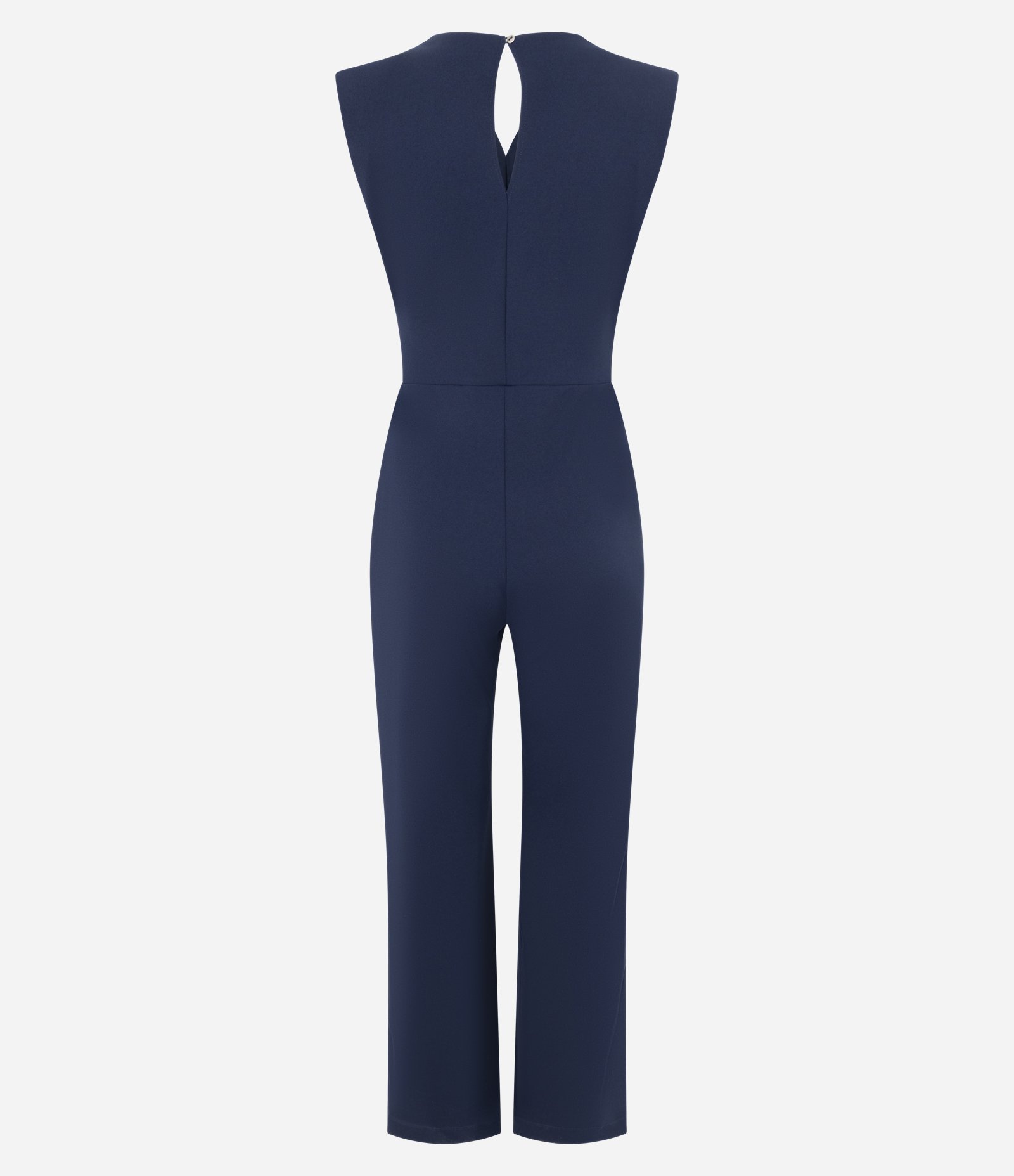 Macaquinho com Aviamento e Transpassado na Cintura Azul 6