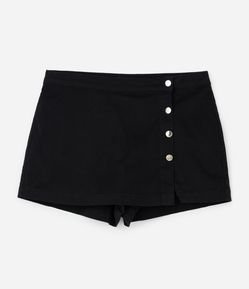 Short Saia em Sarja Cotelê com Botões Frontais Curve & Plus Size