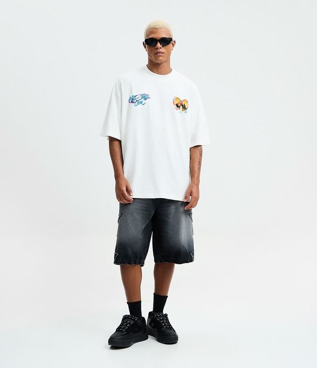 Camiseta Oversized em Algodão com Estampa Wu Tang Clan | Shopping