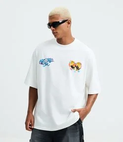 Camiseta Oversized em Algodão com Estampa Wu Tang Clan