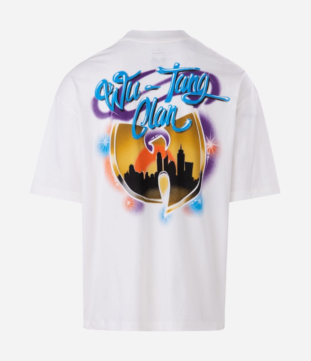 Camiseta Oversized em Algodão com Estampa Wu Tang Clan Branco