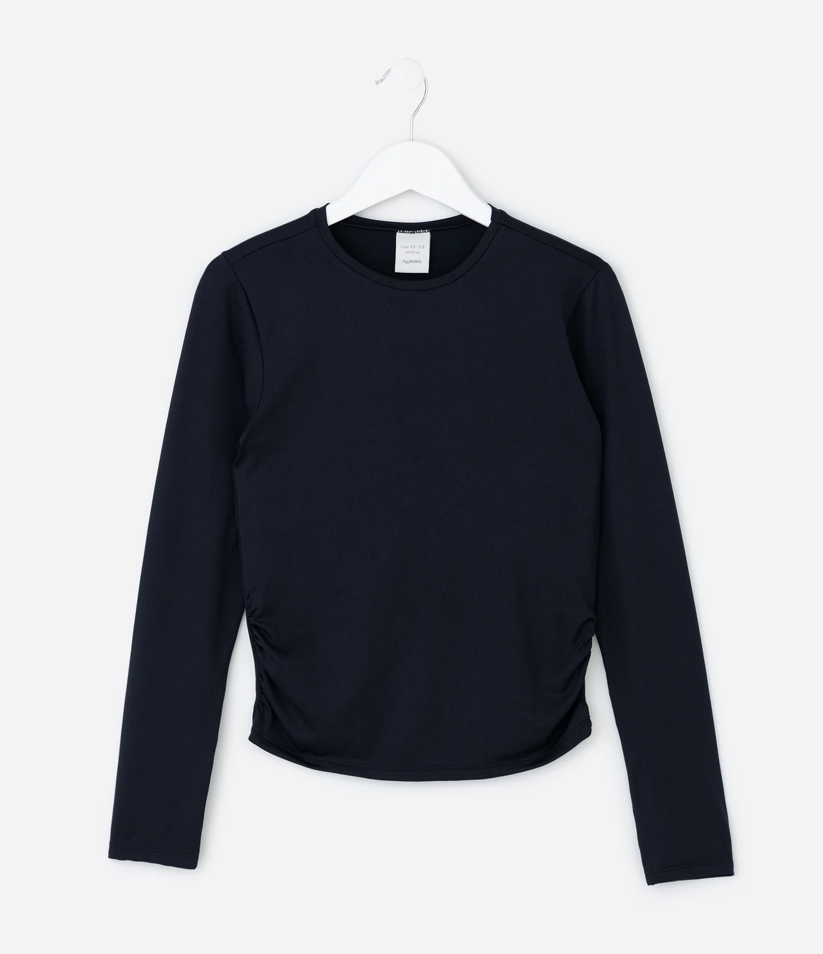 Camiseta Infantil com Franzido Lateral – Tam 5 a 14 Anos Preto 1