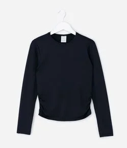 Camiseta Infantil com Franzido Lateral – Tam 5 a 14 Anos