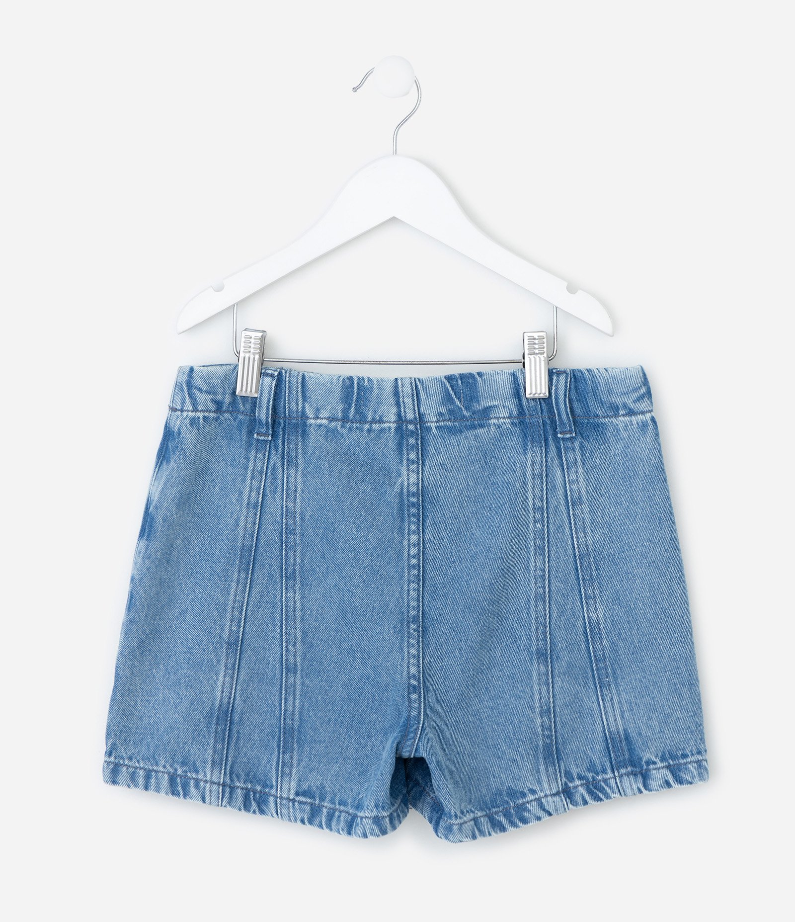 Short Saia Infantil em Jeans com Botões Frontais – Tam 7 a 16 Anos Azul 2