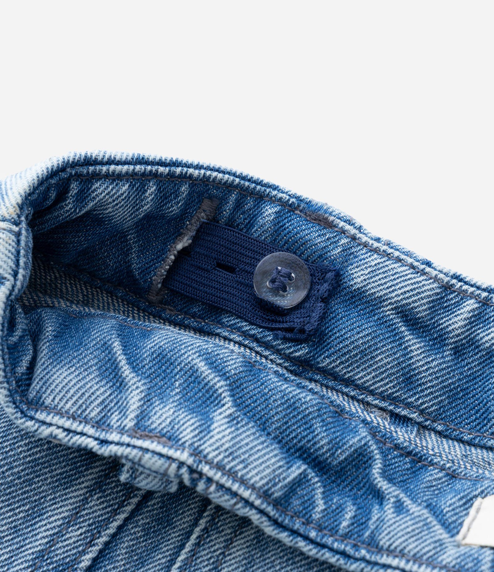 Short Saia Infantil em Jeans com Botões Frontais – Tam 7 a 16 Anos Azul 3