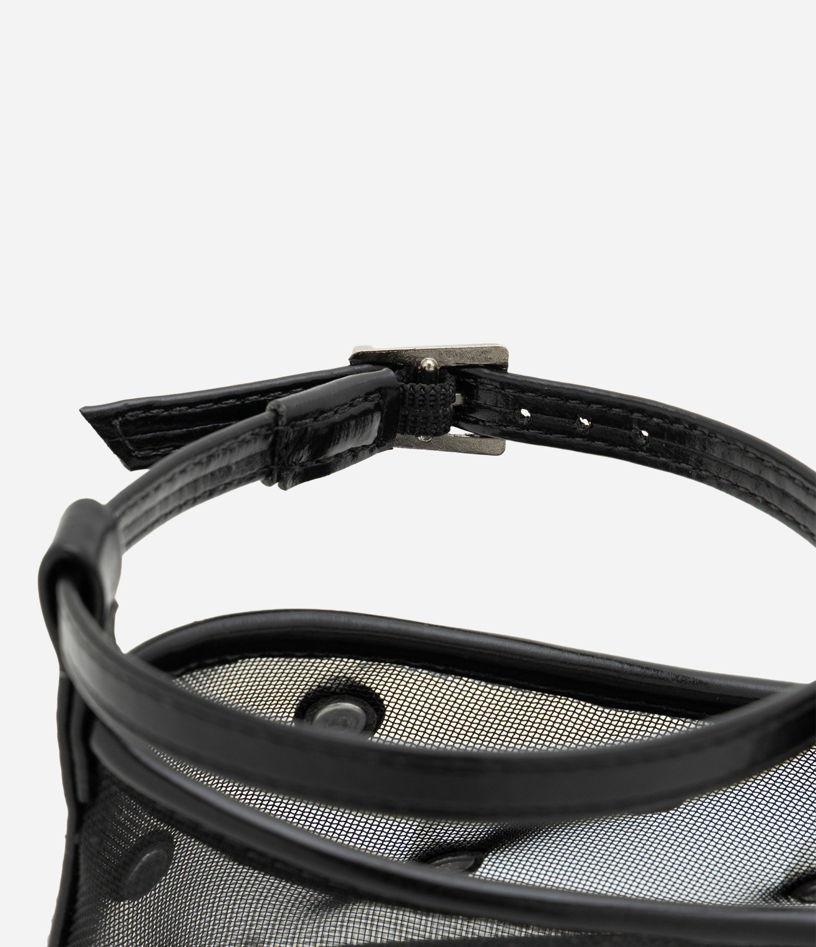 Sapatilha de Tela com Bico Quadrado e Aplicação de Pedrinhas Preto 3