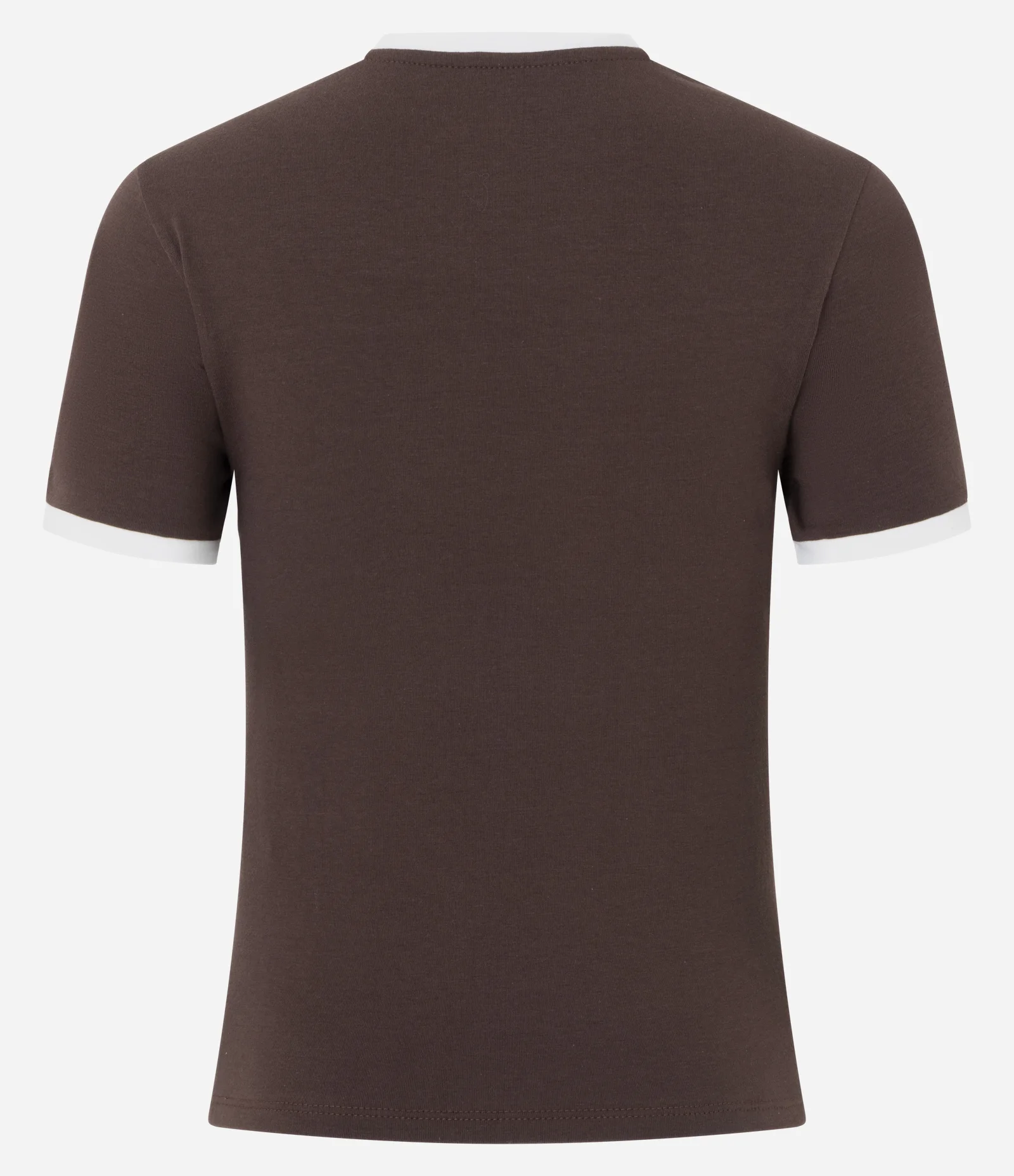 Camiseta New T-shirt com Lettering Latina e Detalhes Contrastantes Marrom 7